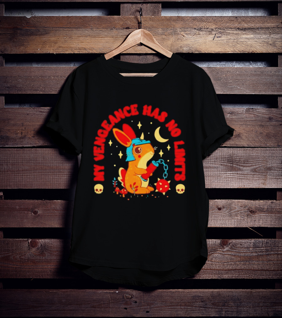 My Vengeance Has No Limits Killer Rabbit With Skull Moon And Stars T-Shirt
