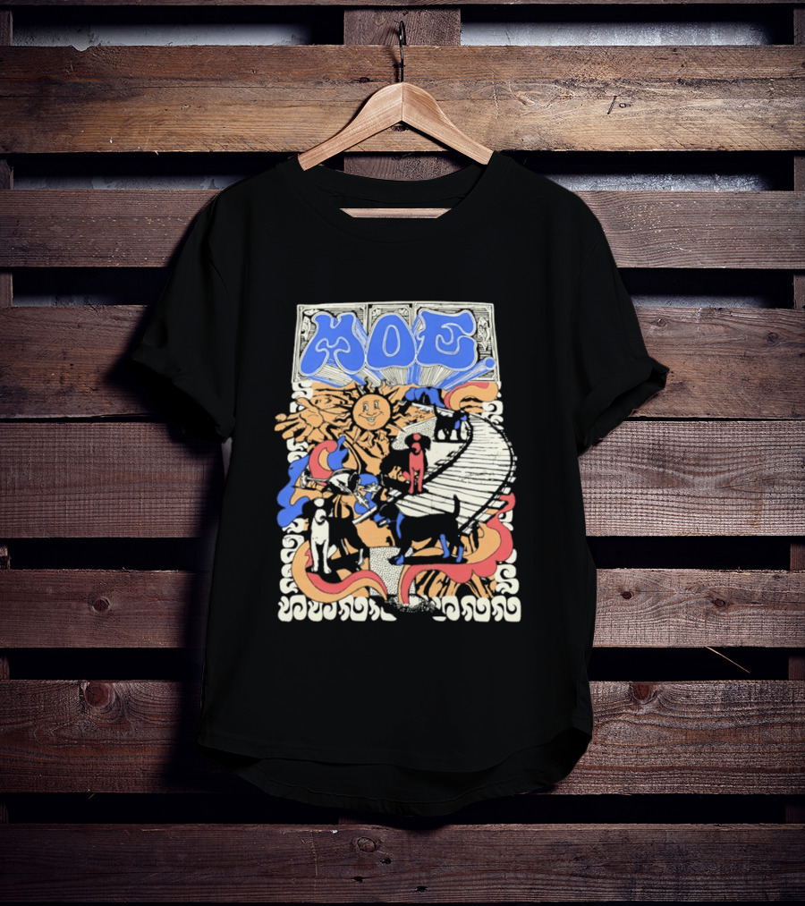 MOE Colorful Sun And Figures Pathway T-Shirt