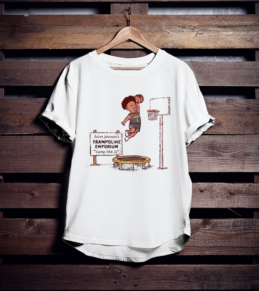 Jalen Johnson Trampoline Emporium Jump Like JJ Basketball Dunking HO1 T-Shirt