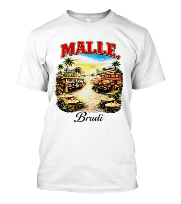 Malle Brudi Megapark Bierkönig Island Vibes Tropical Scene T-Shirt