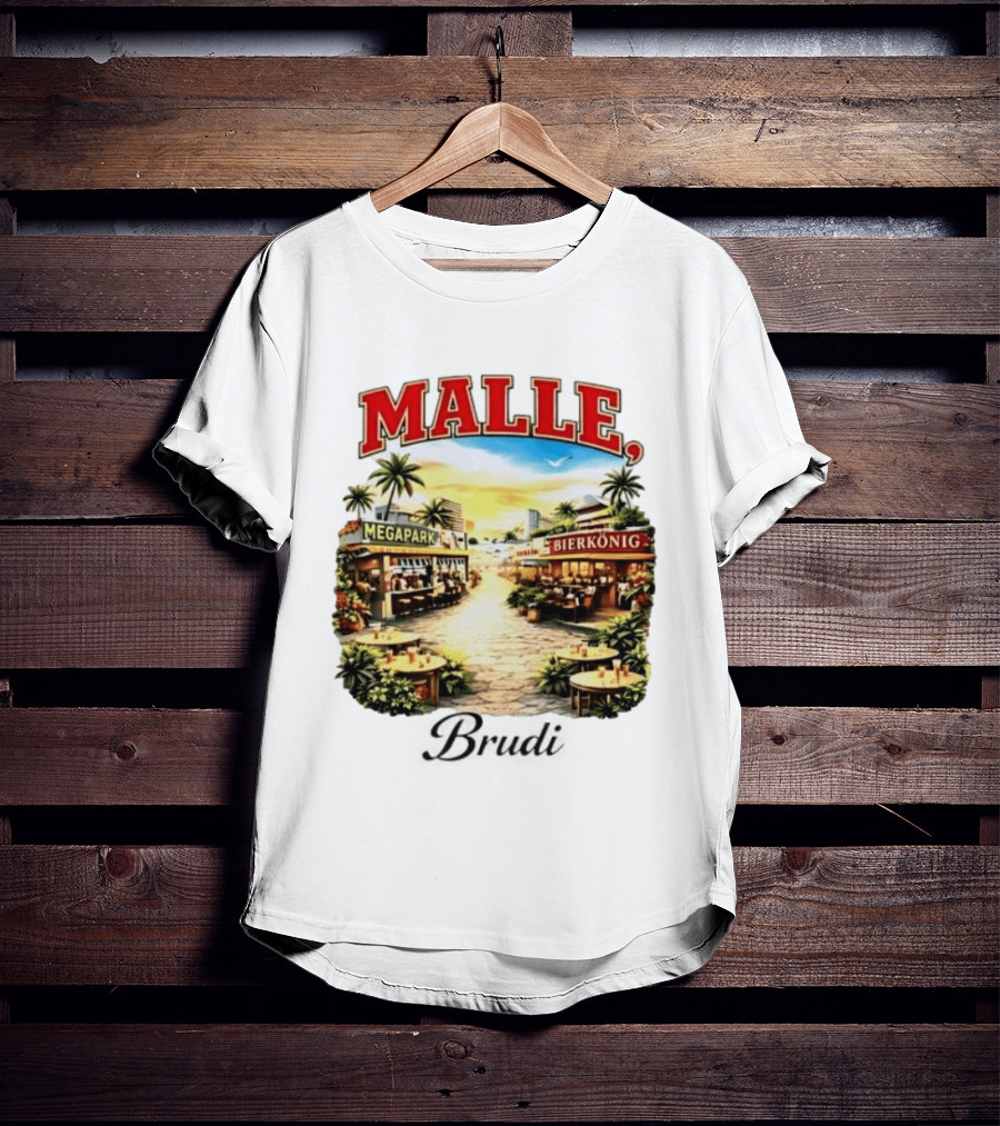 Malle Brudi Megapark Bierkönig Island Vibes Tropical Scene T-Shirt