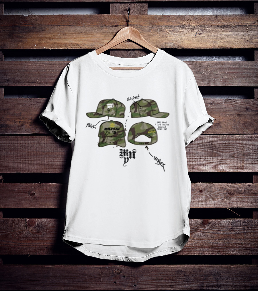 Miliyun Studios Camouflage Cap Techpack Tea Edition T-Shirt