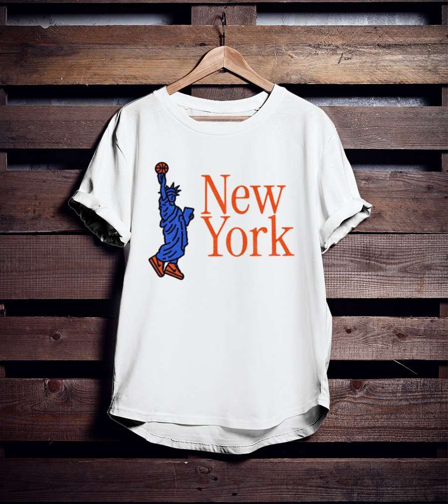 New York Knicks Basketball Statue Of Liberty NBA 2026 T-Shirt