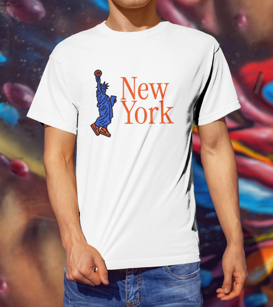 New York Knicks Basketball Statue Of Liberty NBA 2026 T-Shirt