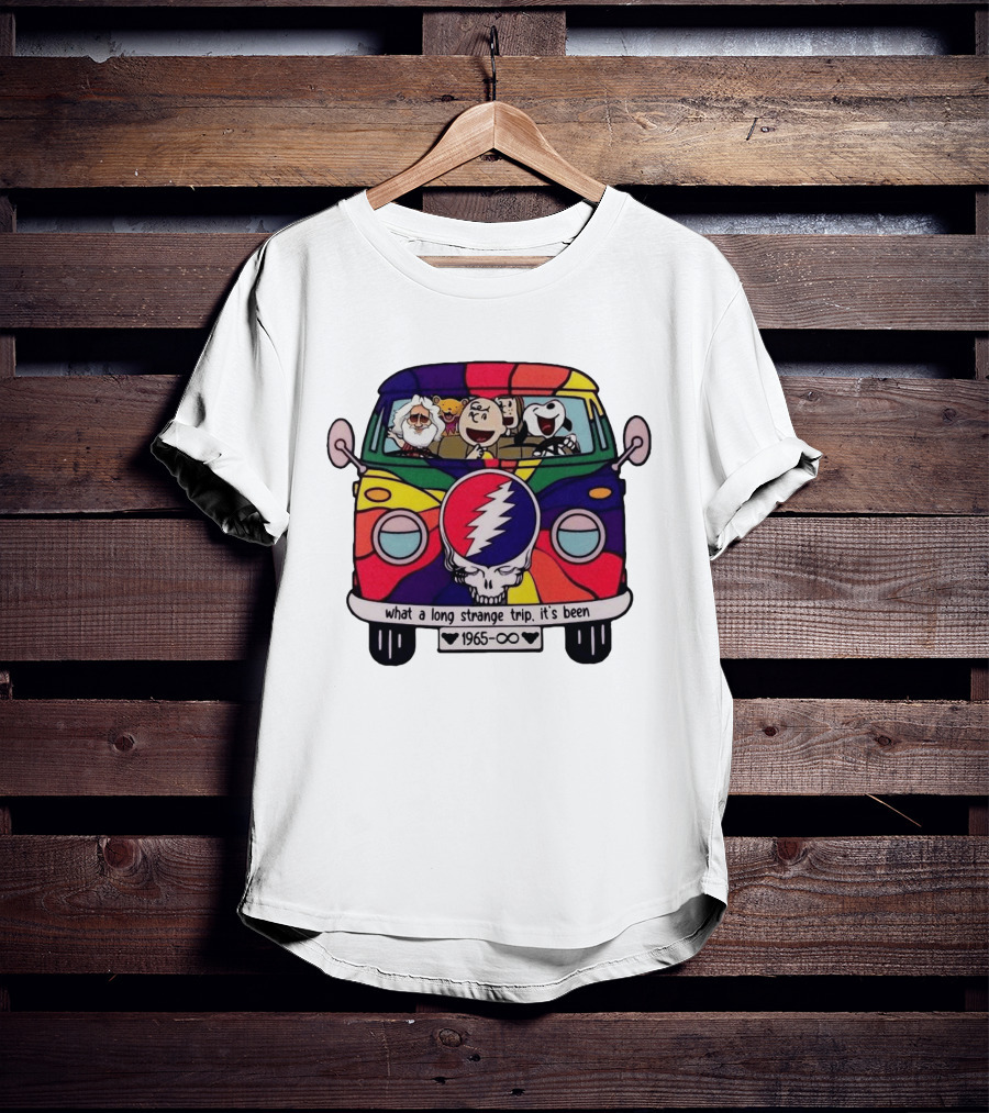 Snoopy Grateful Dead 1965 Psychedelic Bus What A Long Strange Trip It's Been T-Shirt