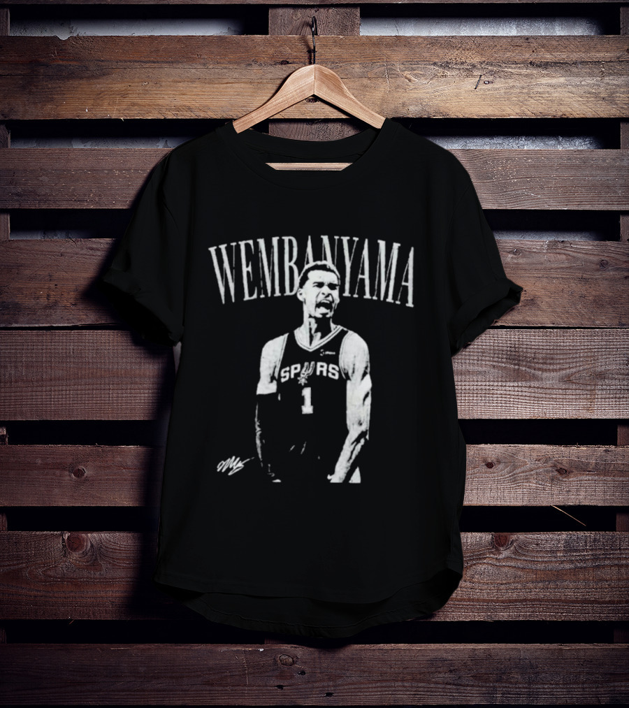 Wembanyama San Antonio Spurs Rookie Number 1 Iconic Scream T-Shirt