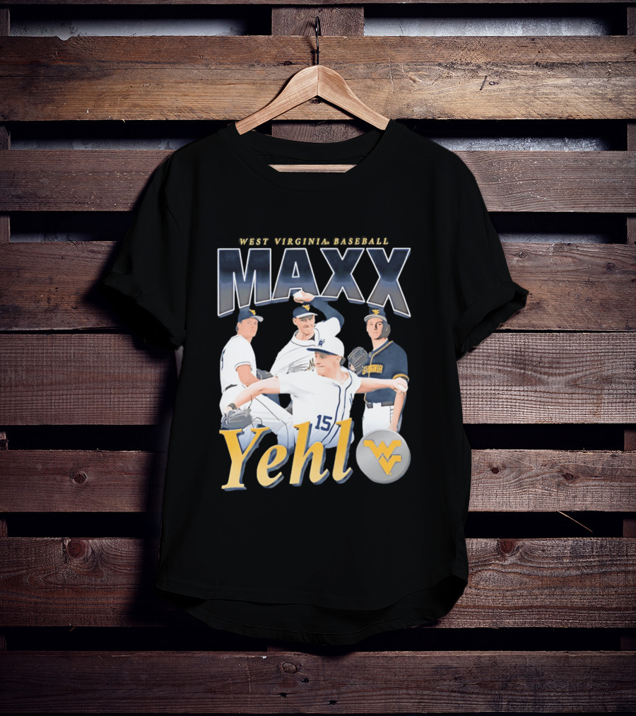 West Virginia Baseball Maxx Yehl WV Iconic Sports T-Shirt