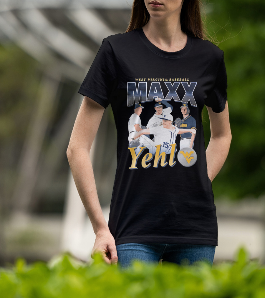 West Virginia Baseball Maxx Yehl WV Iconic Sports T-Shirt