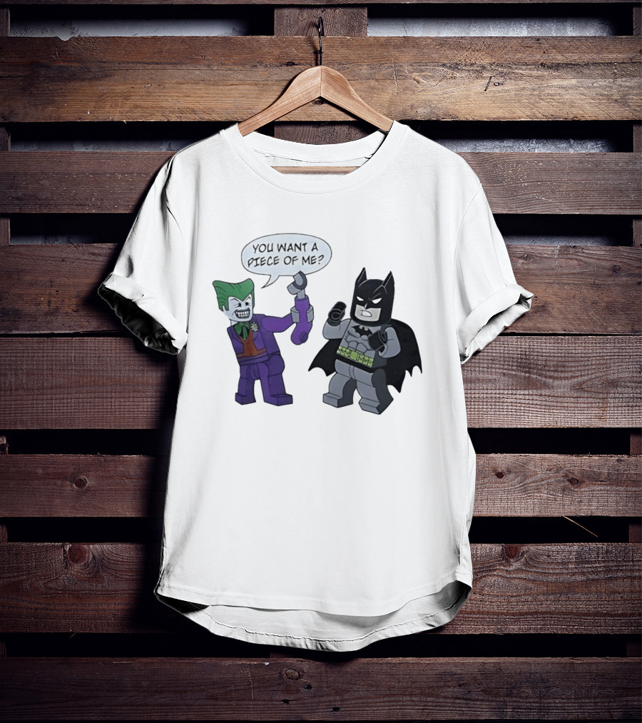 Lego Batman Vs Joker You Want A Piece Of Me Confrontation T-Shirt