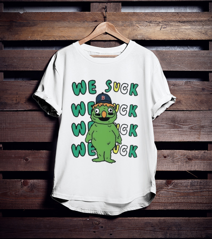 Boston Red Sox We Suck Mascot Fan Humor T-Shirt