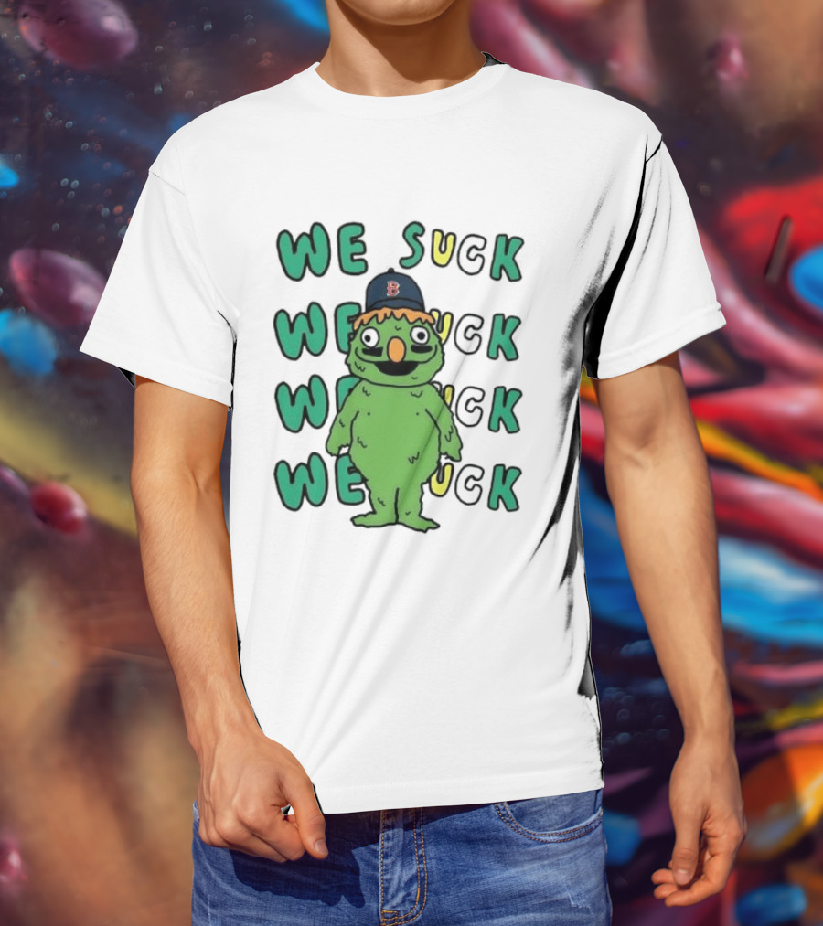 Boston Red Sox We Suck Mascot Fan Humor T-Shirt