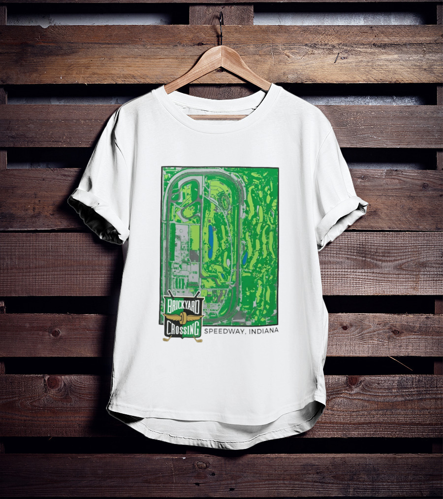 Brickyard Crossing Speedway Indiana Map Instant T-Shirt