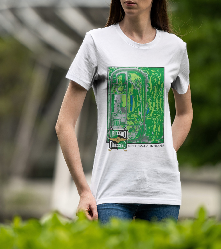 Brickyard Crossing Speedway Indiana Map Instant T-Shirt