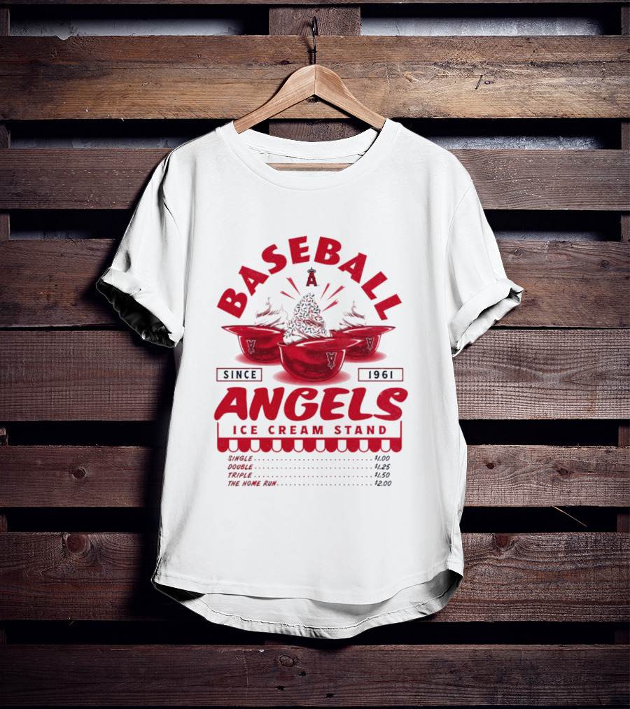 Baseball Angels Ice Cream Stand Since 1961 T-Shirt