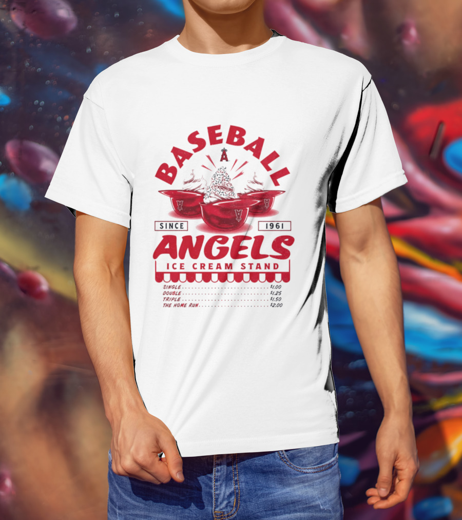 Baseball Angels Ice Cream Stand Since 1961 T-Shirt