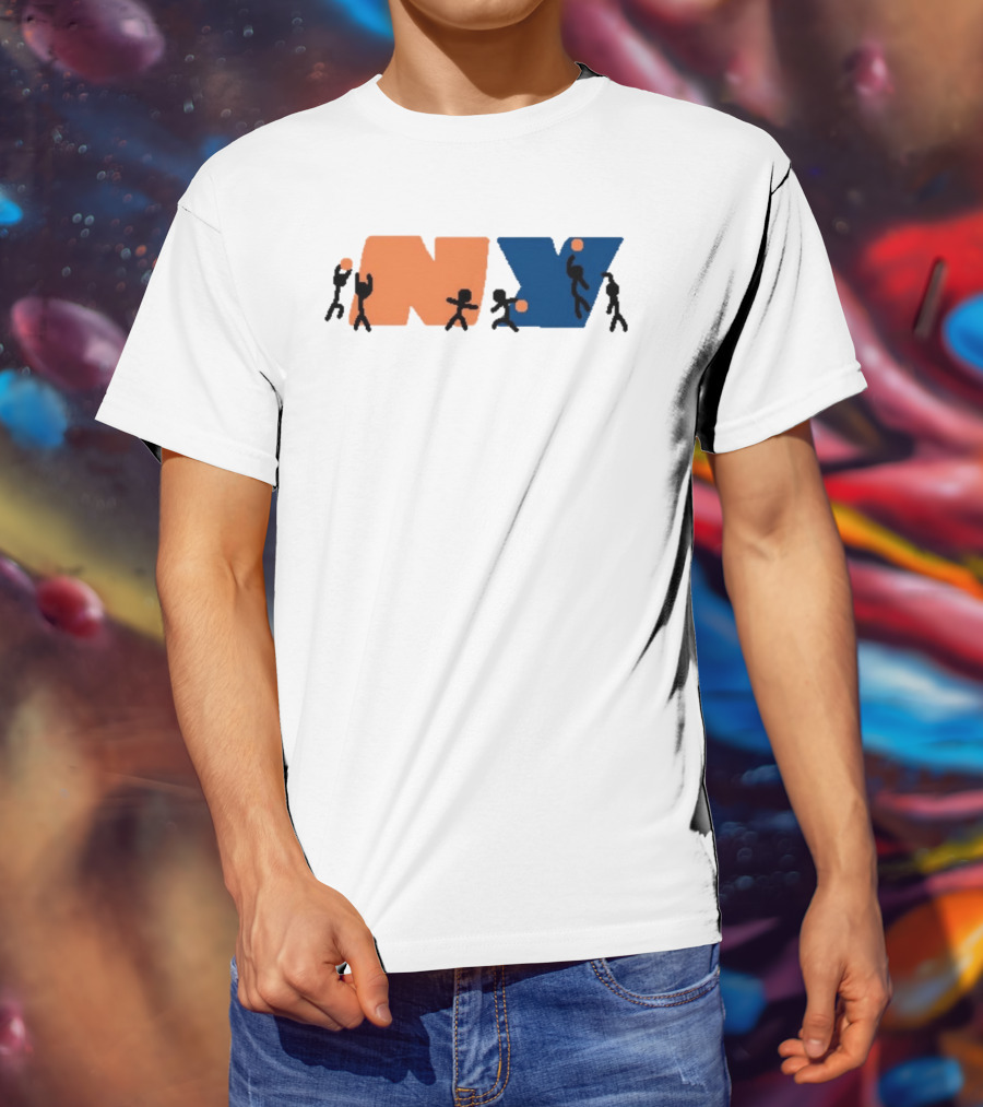New York Knicks NBA NY Paint Basketball T-Shirt