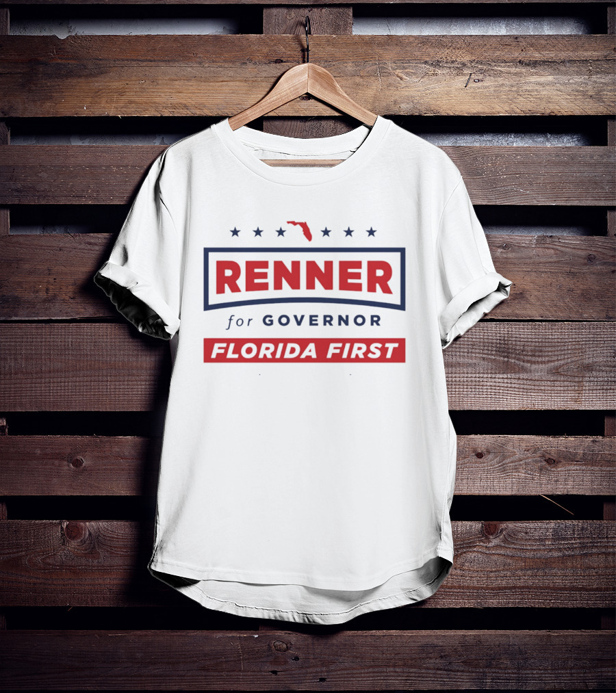 Paul Renner Governor 2026 Campaign Florida First Stars Map T-Shirt