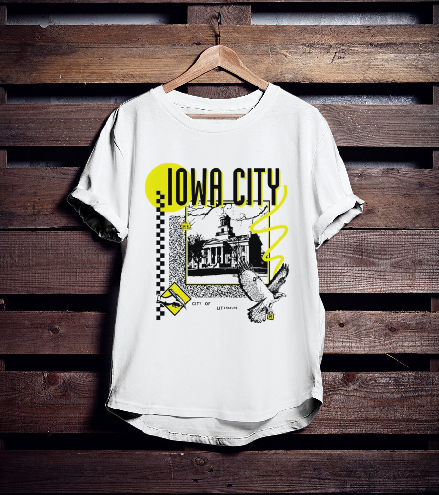 Iowa City University Old Capitol Literary Heritage Bird And Book T-Shirt