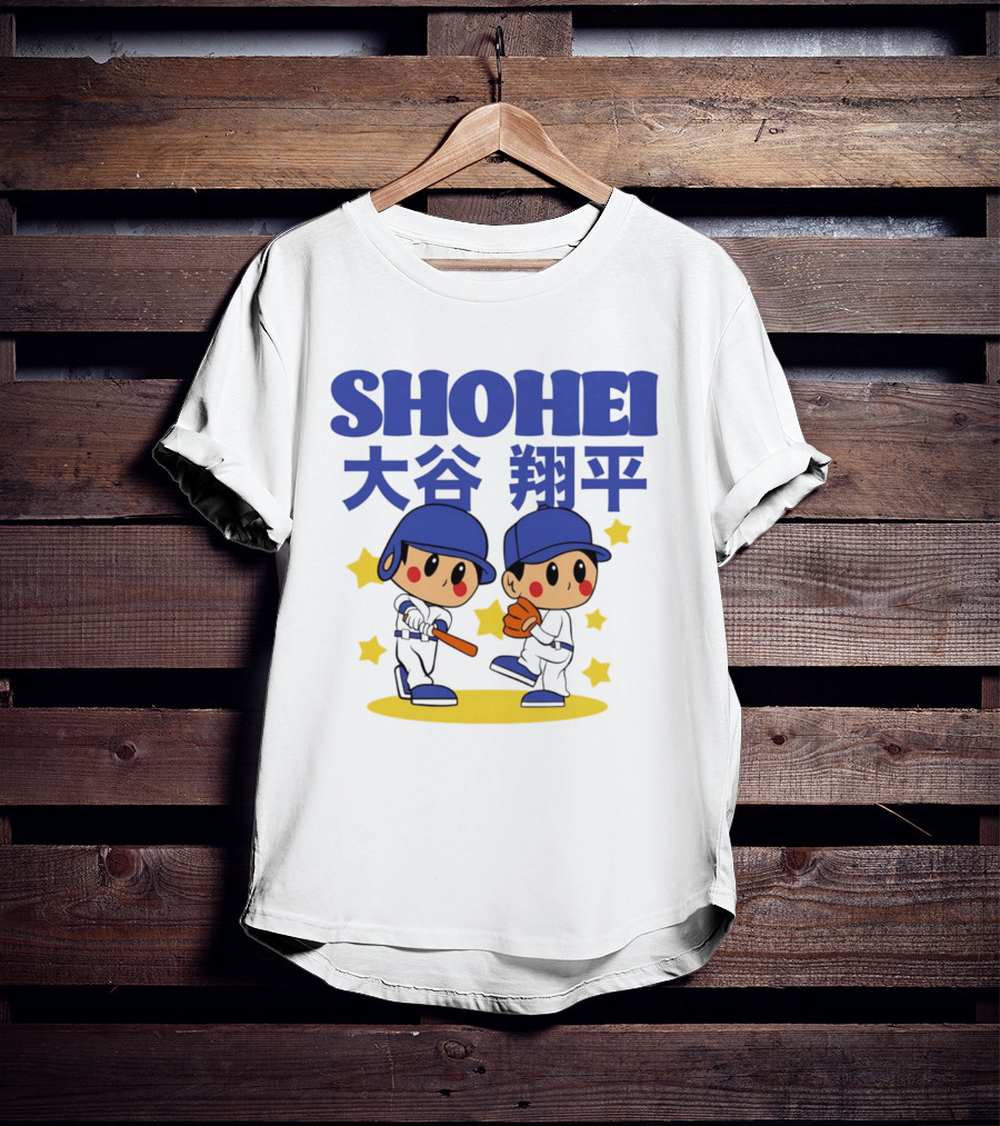 Shohei Ohtani Los Angeles Dodgers Superstar Cartoon Toddler T-Shirt