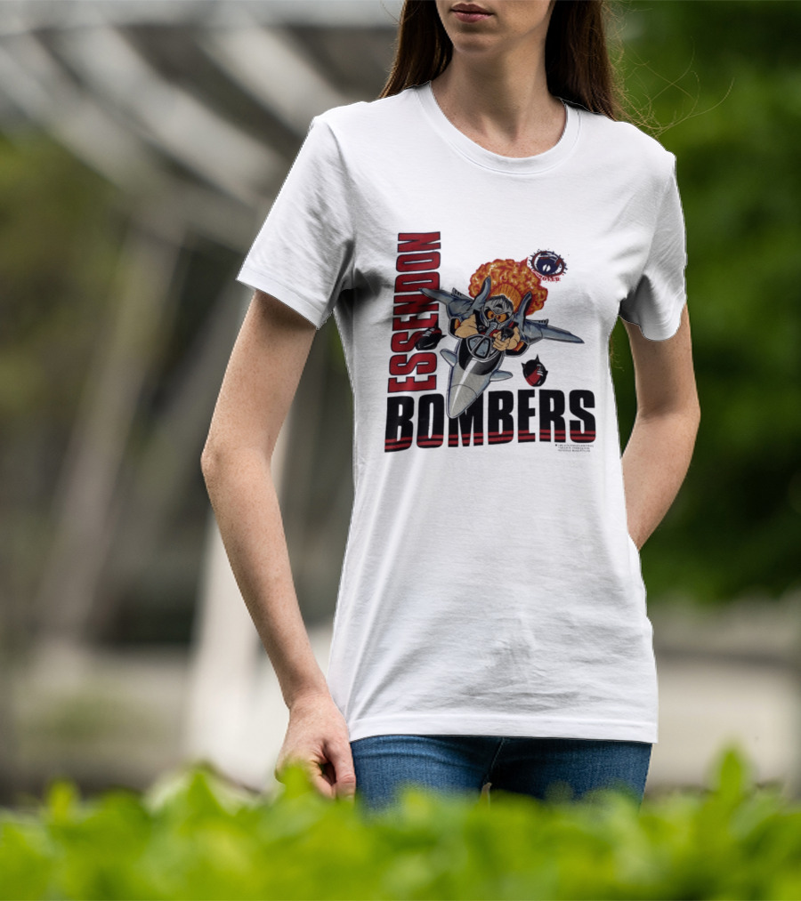 Essendon Bombers Fighter Jet Character Vintage 1992 T-Shirt