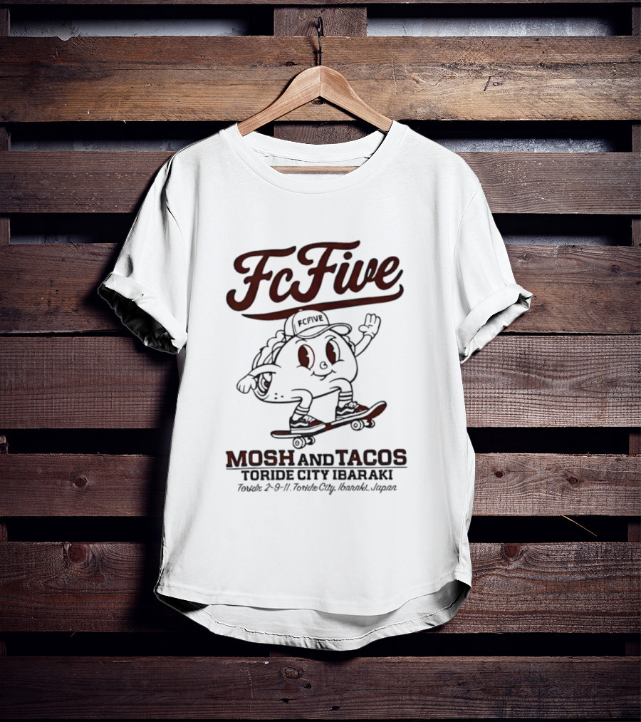 Fc Five Mosh And Tacos Toride City Ibaraki Skating Taco T-Shirt