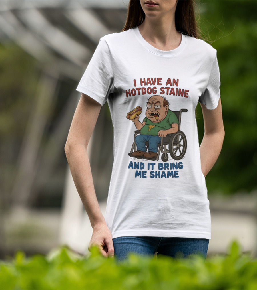 I Have An Hotdog Staine And It Bring Me Shame Wheelchair T-Shirt