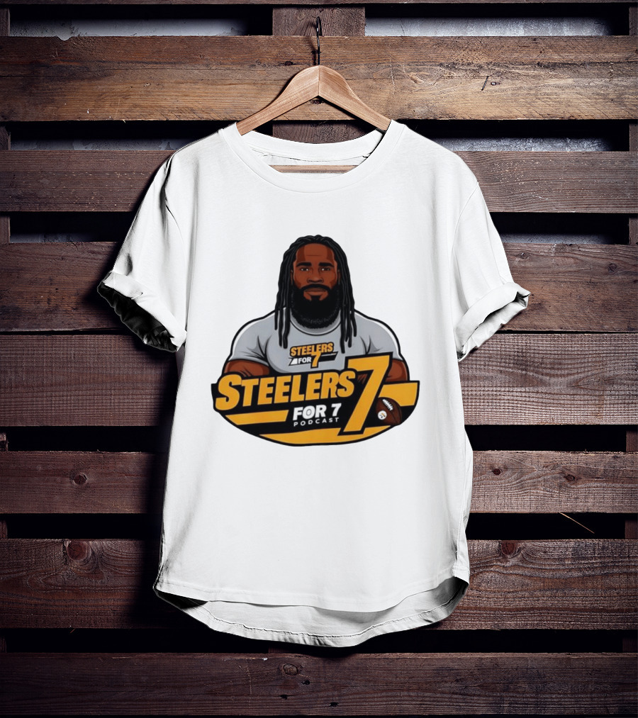 Steelers For 7 Podcast James Harrison Pittsburgh Steelers 7 T-Shirt