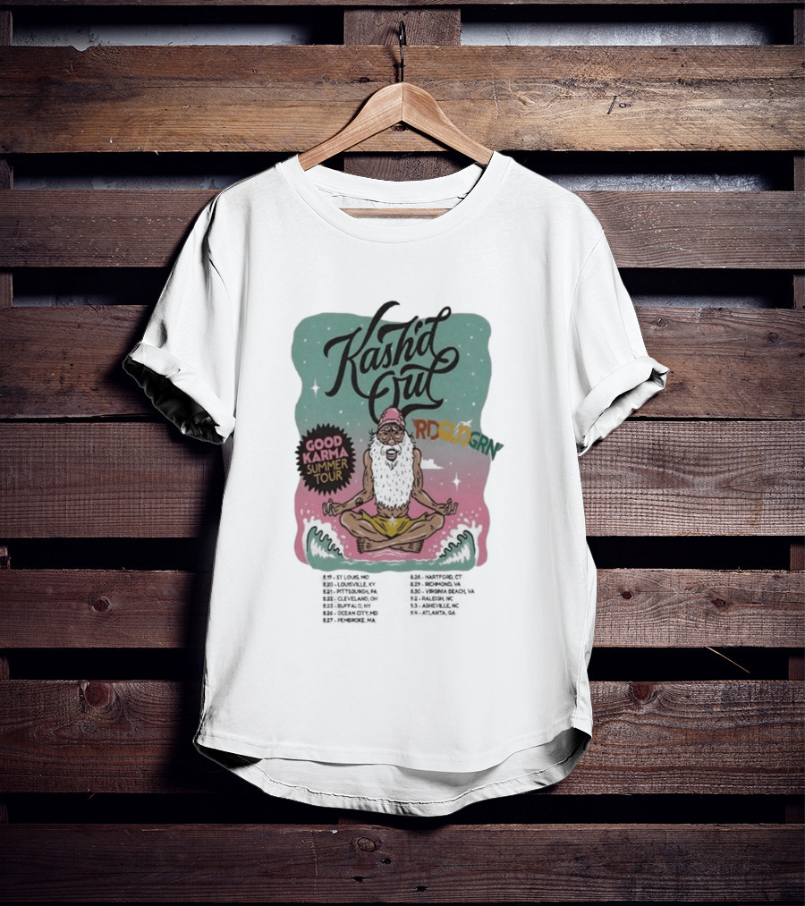 Kash'd Out 2026 Good Karma Summer Tour Vintage Meditation T-Shirt