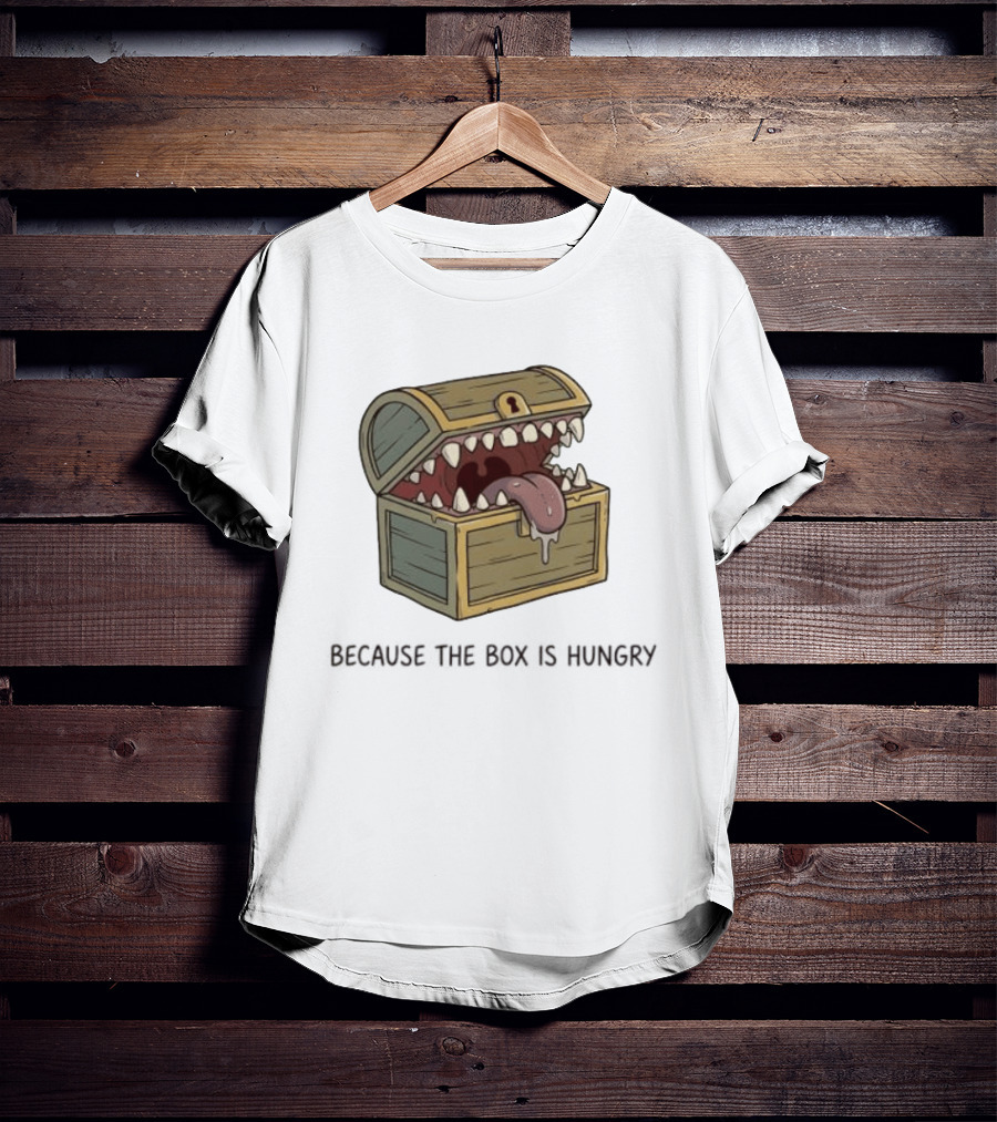 Mimic Chest Monster Because The Box Is Hungry Dungeons And Dragons Fantasy Gaming Creature T-Shirt