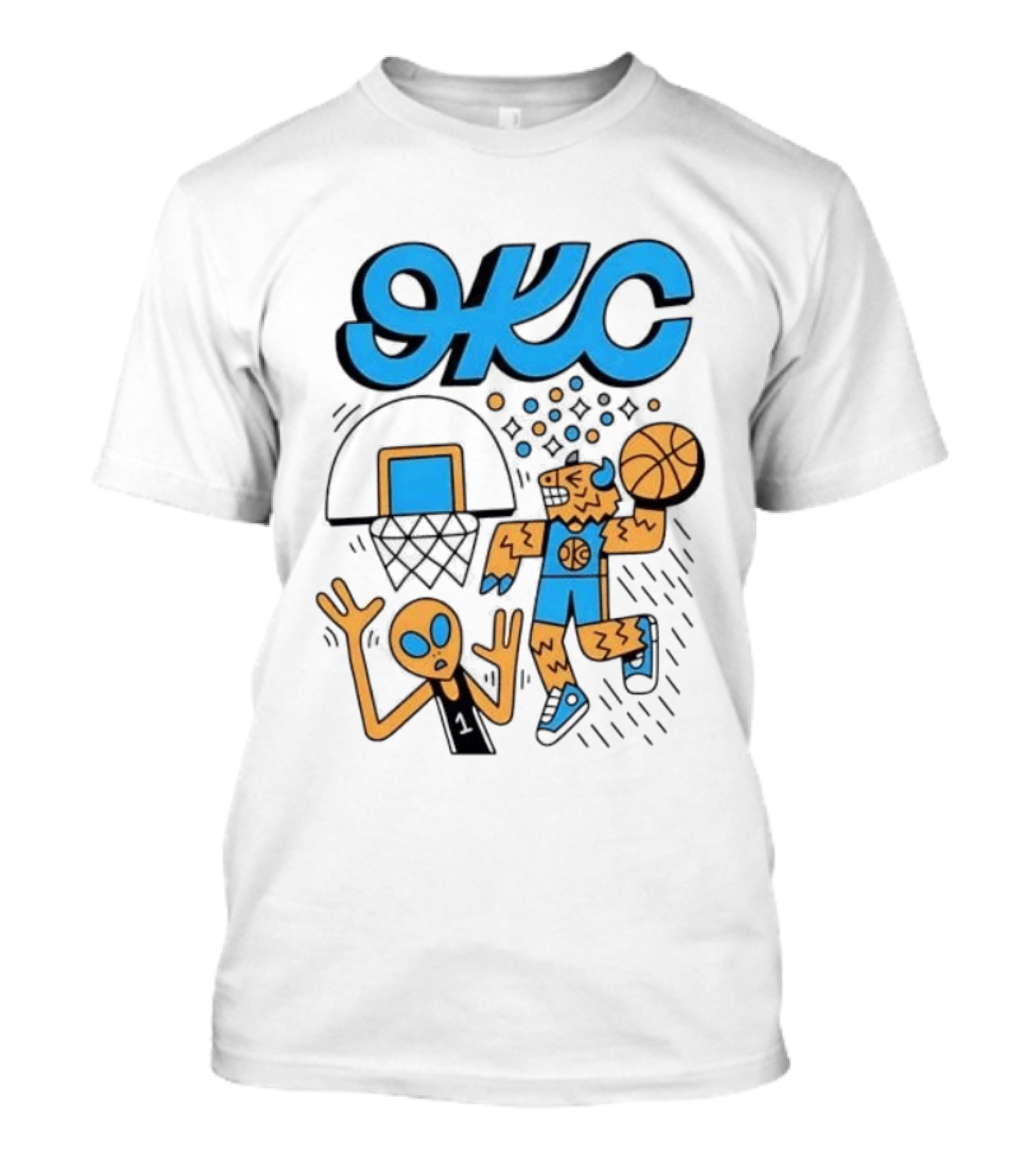 OKC Thunder Rumble Dunk Alien Basketball T-Shirt