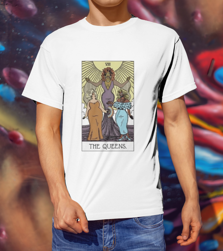 The Queens VIII Tarot Card Empowerment And Elegance T-Shirt