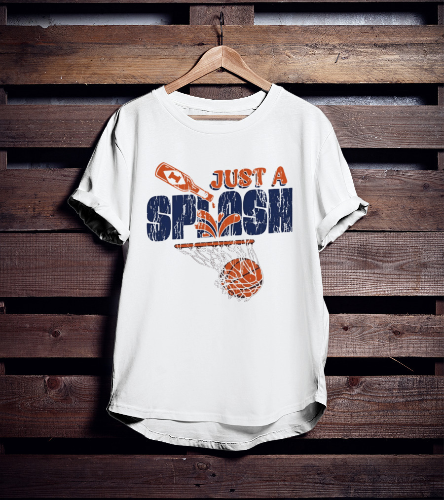 University Of Illinois Illini NCAA Basketball Just A Splash Net And Ball Motif T-Shirt