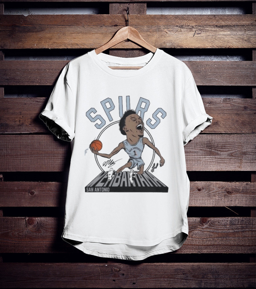 Victor Wembanyama San Antonio Spurs Basketball Caricature T-Shirt