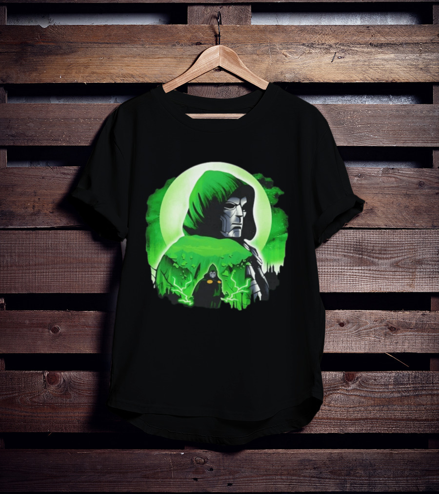 Doctor Doom Green Hooded Emperor Power T-Shirt