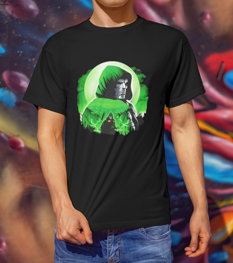 Doctor Doom Green Hooded Emperor Power T-Shirt
