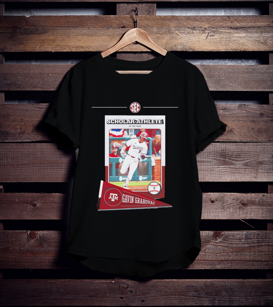 Texas A&M Gavin Grahovac SEC Scholar Athlete Baseball 2026 T-Shirt