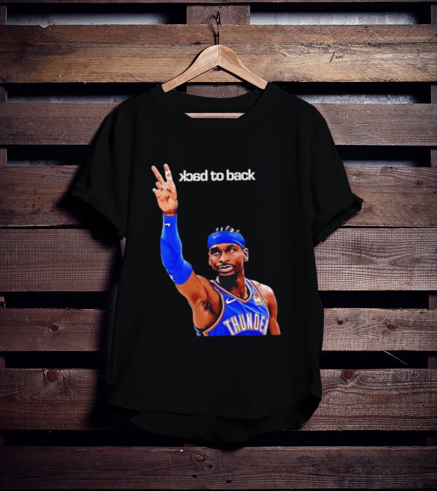 Shai Gilgeous Alexander Back To Back 2025 26 Kia NBA MVP Thunder T-Shirt