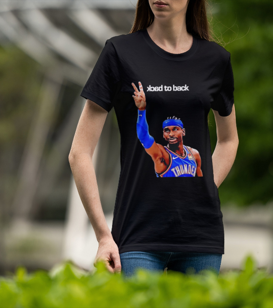 Shai Gilgeous Alexander Back To Back 2025 26 Kia NBA MVP Thunder T-Shirt