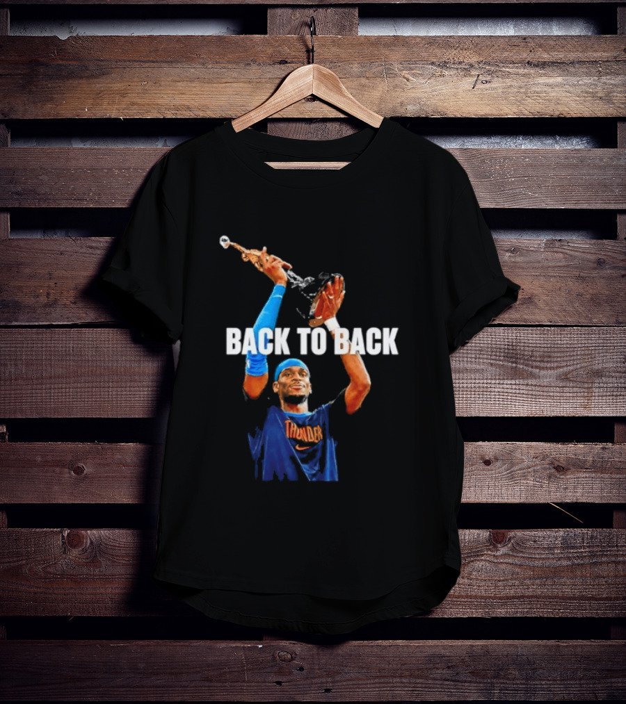 Shai Gilgeous Alexander OKC Thunder Basketball Back To Back T-Shirt