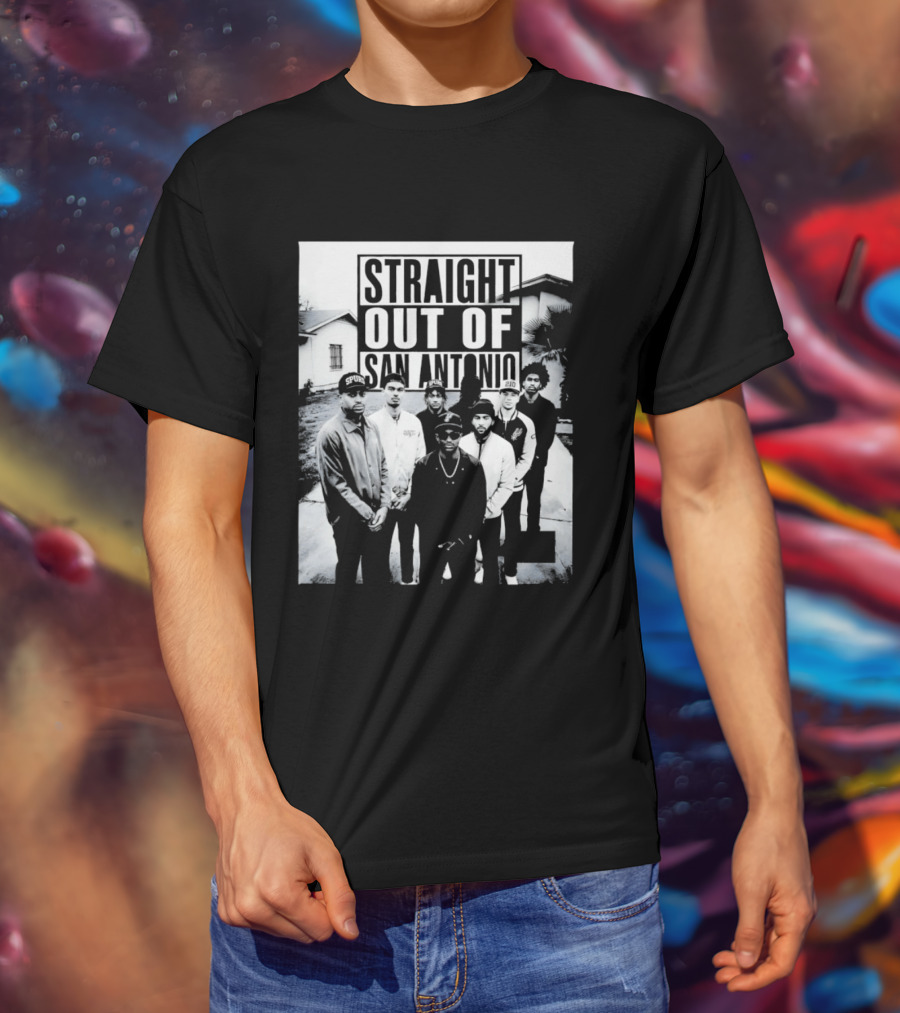 Straight Out Of San Antonio Spurs Team Players T-Shirt