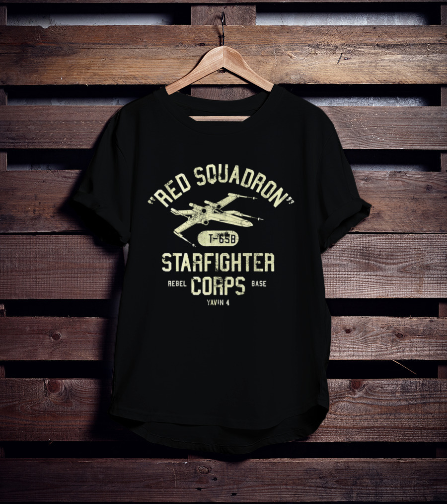Red Squadron 65B Starfighter Corps Rebel Base Yavin 4 T-Shirt