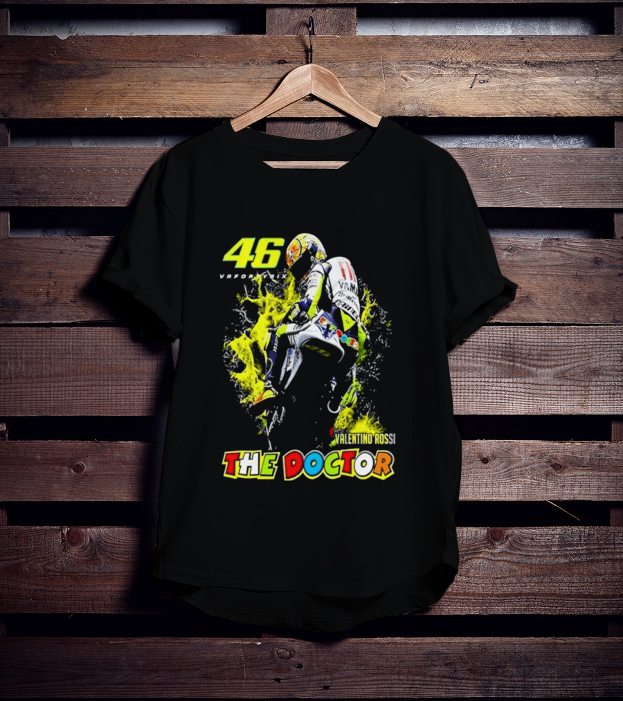 Valentino Rossi 46 VR46 The Doctor Motorcycle Racing T-Shirt