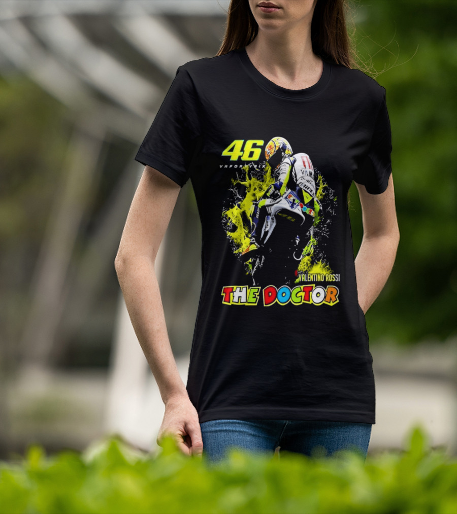Valentino Rossi 46 VR46 The Doctor Motorcycle Racing T-Shirt