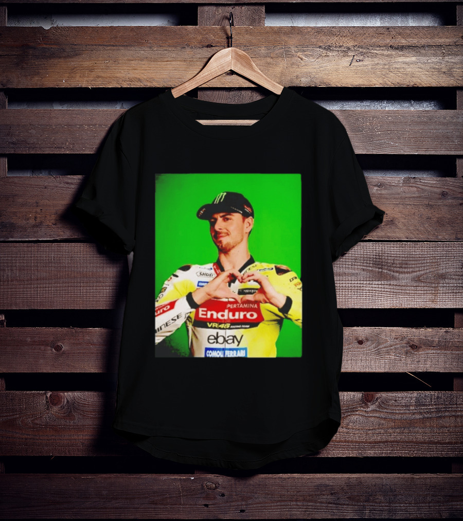 Valentino Rossi Motogp Legend Heart Sign VR46 Enduro Racing Yellow T-Shirt