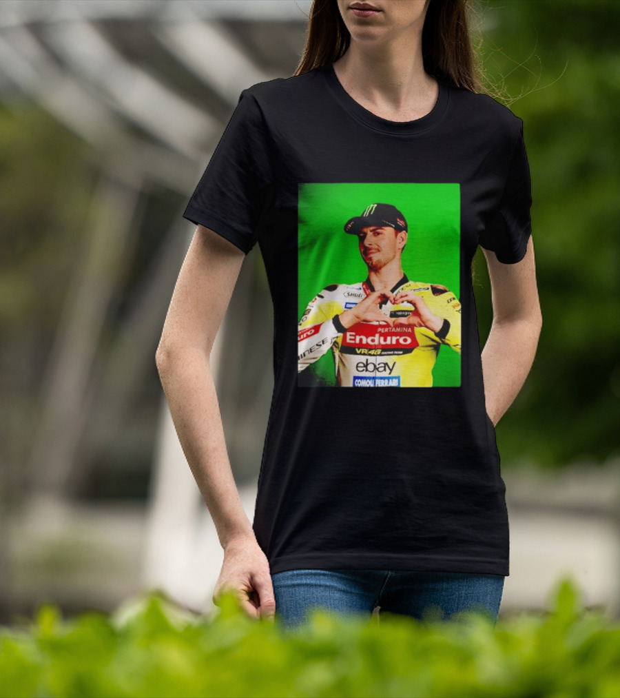 Valentino Rossi Motogp Legend Heart Sign VR46 Enduro Racing Yellow T-Shirt