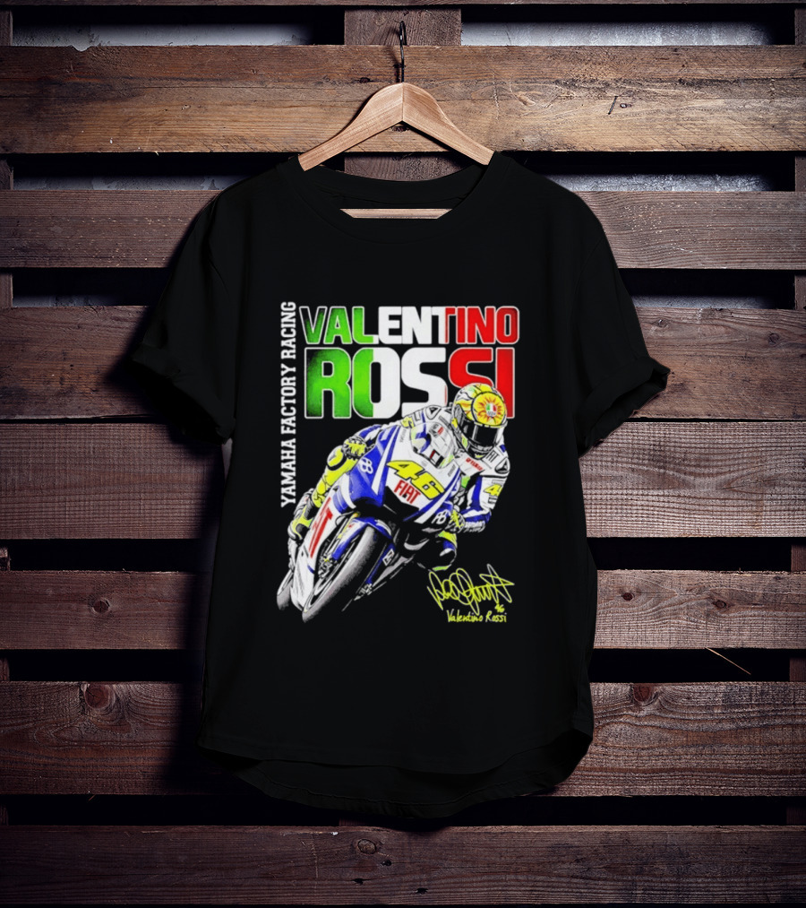 Valentino Rossi Yamaha Factory Racing Motogp Fiat Racing T-Shirt