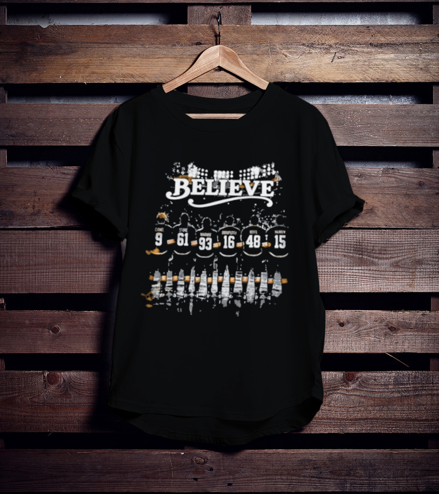 Vegas Golden Knights Believe 9 61 92 16 40 15 Hockey Team T-Shirt