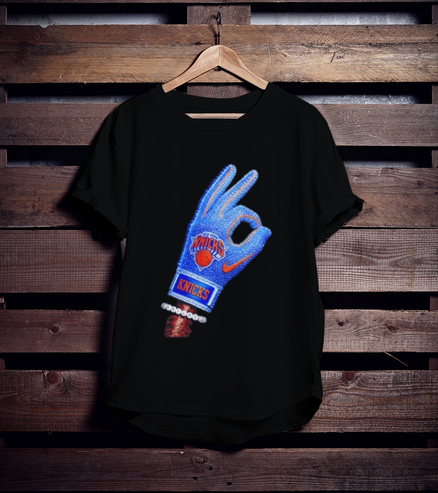 Drake Iceman New York Knicks Hand Glove Basketball T-Shirt