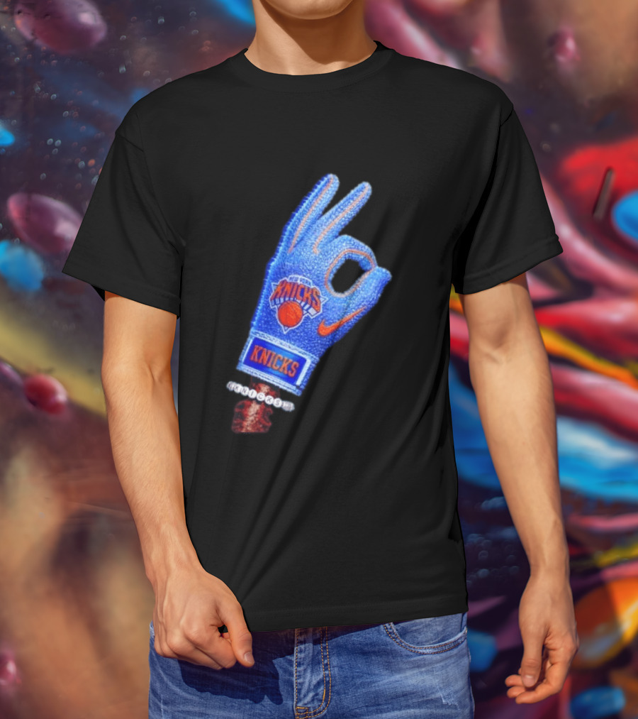 Drake Iceman New York Knicks Hand Glove Basketball T-Shirt