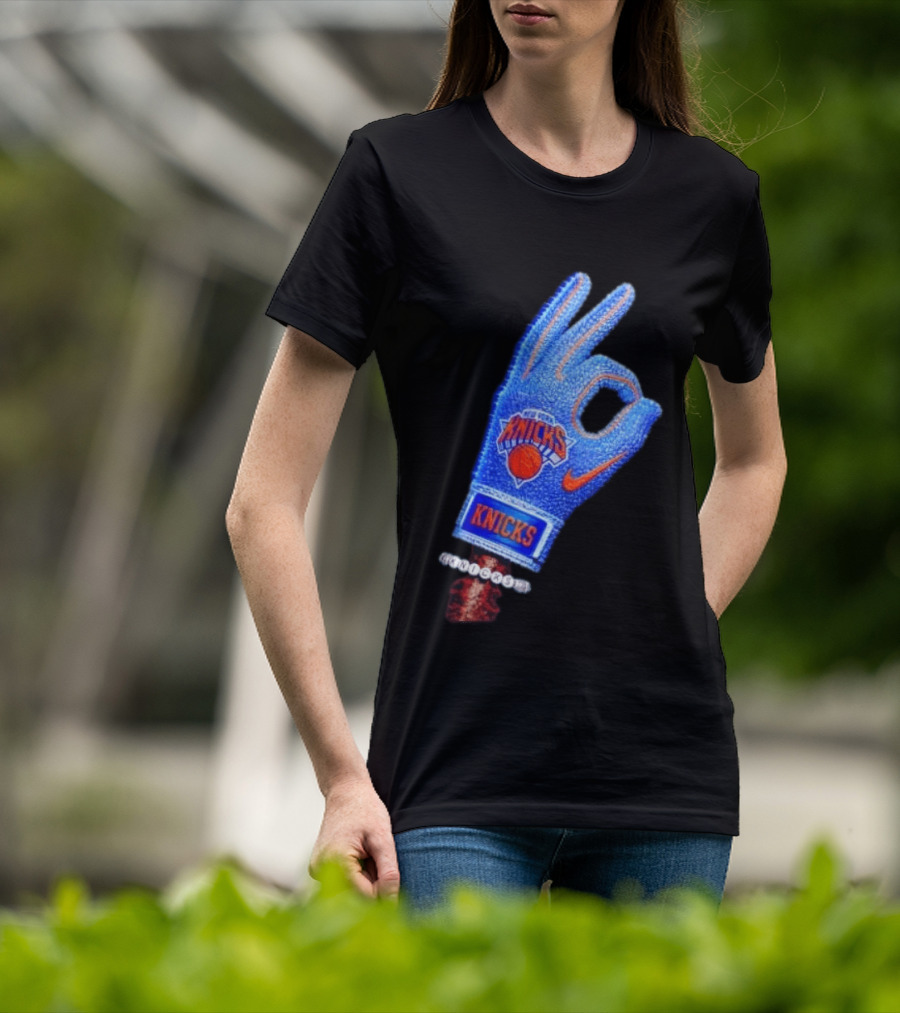 Drake Iceman New York Knicks Hand Glove Basketball T-Shirt